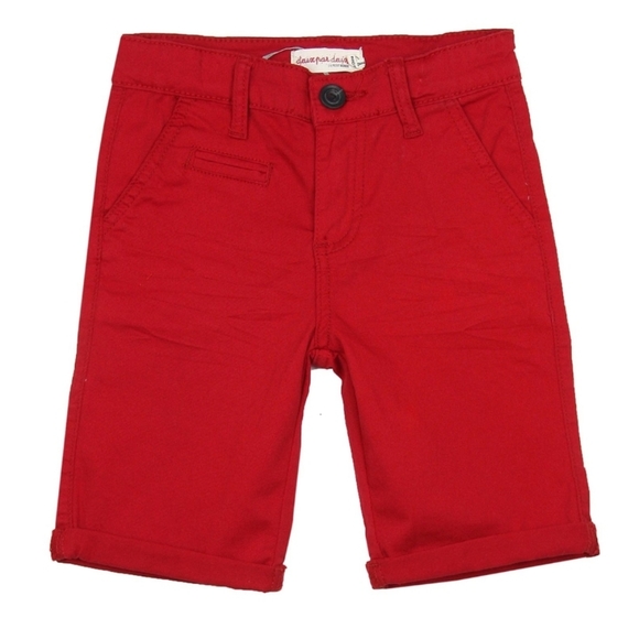 NWT deux par deux Boy's Red Burmuda Shorts, 3yrs - Picture 3 of 5